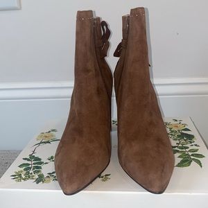 Chelsea & Violet Miley Brown Suede Booties